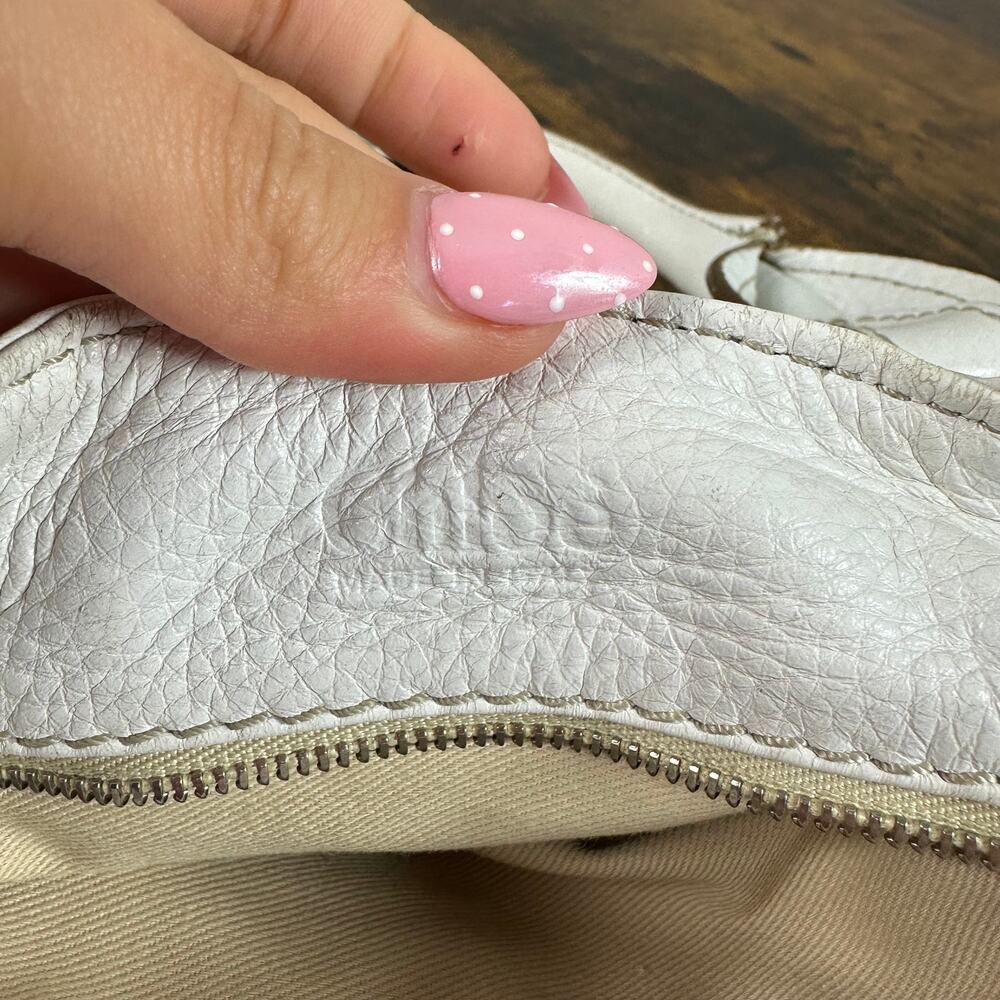 Chloe Paddington White Leather Satchel Bag Vintage Authentic - Picture 5 of 16